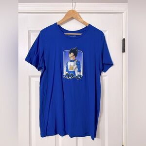 Modern Dragon Ball Z DBZ VEGETA Men’s Royal Blue Graphic T Shirt in Medium